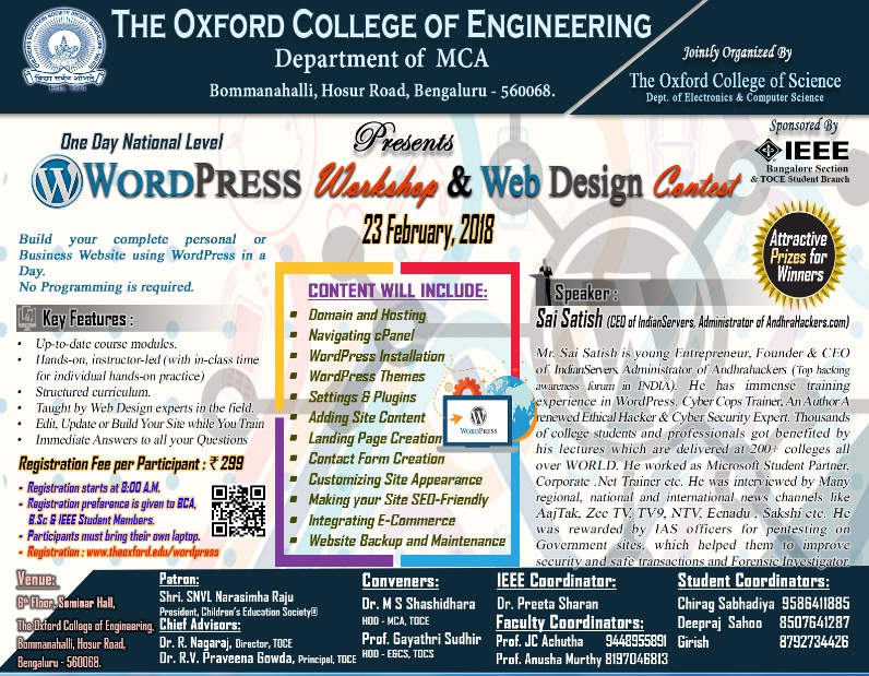 WordPress Workshop and Web Design Contest